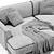 Modern Chic Chaise Lounge Sofa 3D model small image 5