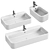 AXA Cosa Ceramic Washbasin 3D model small image 1