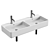 Olympia Ceramica Tratto Double Washbasin 3D model small image 1