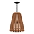 Natural Bamboo Pendant Light 3D model small image 1