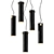 Sleek Cylinder Brass Suspension Lamp 3D model small image 1