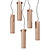 Sleek Cylinder Brass Suspension Lamp 3D model small image 3
