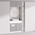 Modern Bathroom Furniture Set 3D model small image 3