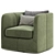 Colorful Parda Swivel Chair Set 3D model small image 5