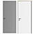 Sleek Interior Door CORTES ALUM 3D model small image 1