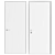 Sleek Interior Door CORTES ALUM 3D model small image 5