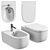 Modern Rimless Wall-Hung Toilet 3D model small image 1