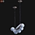 Sleek Glass 5-Light Pendant 3D model small image 2