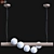 Sleek Glass 5-Light Pendant 3D model small image 3