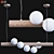 Sleek Glass 5-Light Pendant 3D model small image 4
