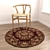 Round Rug Set for 3D Rendering 3D model small image 2