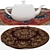 Round Rug Set for 3D Rendering 3D model small image 4