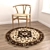 Round Rug Set for 3D Rendering 3D model small image 6