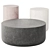 Cimento Zitella Stone Table Set 3D model small image 1