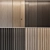 Brass Inlay Wood Wall Panels 3D model small image 1
