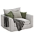 Stylish Hadleigh Armchair with Cushions 3D model small image 4