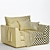 Stylish Hadleigh Armchair with Cushions 3D model small image 5