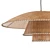 Vintage Rattan Pendant Lamp Fixture 3D model small image 4