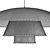 Vintage Rattan Pendant Lamp Fixture 3D model small image 6