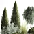 Alpine Greenery Collection: Cypress, Thuja, Olive Bushes 3D model small image 2