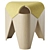 Elegant Falabella Stool for 3D 3D model small image 3