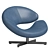  Stylish Nuage Armchair Lacquered Base 3D model small image 2