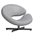  Stylish Nuage Armchair Lacquered Base 3D model small image 3