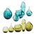 Handblown Glass Decor Vases 3D model small image 6