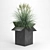 Modern Cubed Planter Set 3D model small image 3