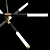 Vintage Glass LED Chandelier 3D model small image 2