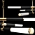 Vintage Glass LED Chandelier 3D model small image 3