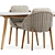 Modern Outdoor Dining Set: Lido Cord Chair & Torsa Teak Table 3D model small image 3