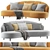  DSCHINN 3 Seater Sofa by KARE Design 3D model small image 1