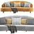  DSCHINN 3 Seater Sofa by KARE Design 3D model small image 3