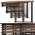 Vintage Wood Blind 3D Model 3D model small image 1