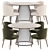 Modern Dining Set Collection: Chair & Table 3D model small image 4