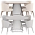 Modern Dining Set Collection: Chair & Table 3D model small image 5