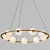 Radiant Glow Retro LED Chandelier 3D model small image 2