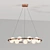 Radiant Glow Retro LED Chandelier 3D model small image 4