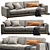 Contemporary Spencer Sofa Set 3D model small image 1