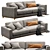 Contemporary Spencer Sofa Set 3D model small image 6
