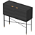 Sleek Black Norm Console Table 3D model small image 2