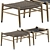 Modern Iroko Coffee Table Design 3D model small image 1
