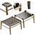 Modern Iroko Coffee Table Design 3D model small image 2
