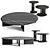 Sleek Poliform MUSH Coffee Tables 3D model small image 1