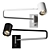 Adjustable Swing Arm Wall Lamps 3D model small image 1