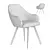 Chic Green Swivel Armchair 3D model small image 3