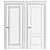 Modern White Interior Doors 3D model small image 4