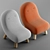 Kids' Softline BOB Fabric Armchair 3D model small image 3
