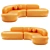 Modern Scandinavian Style Sofa Bjorn 3D model small image 6